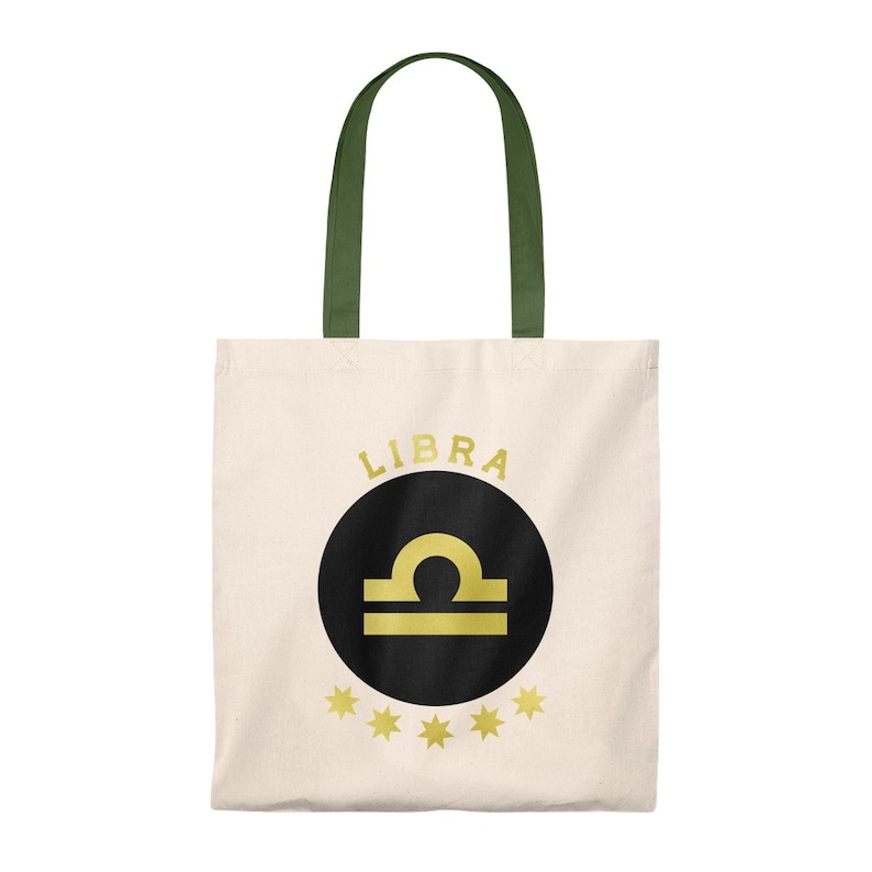 Libra Zodiac Sign Personalized Astrology Tote Bag
