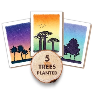 Eco Greeting Cards Pack & Zero Waste Gifts. Tree of Life Outdoorsy Gift for Tree Hugger. Plastic Free Seed Cards with Nature Lover Gift.