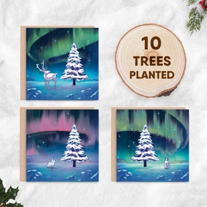 10x Eco Friendly Christmas Card Pack. Vegan Zero Waste Gifts. Tree Planting Recycled Christmas Cards. Plastic Free Christmas Card Set.