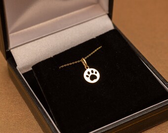 9ct gold paw print earrings