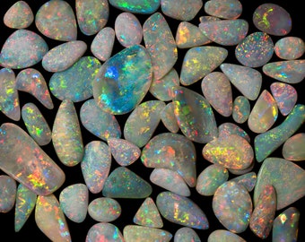 Australian Opal Cabochon Gemstone Collection 210 total weight carats - Mintabie Mine Eo-Arthur024