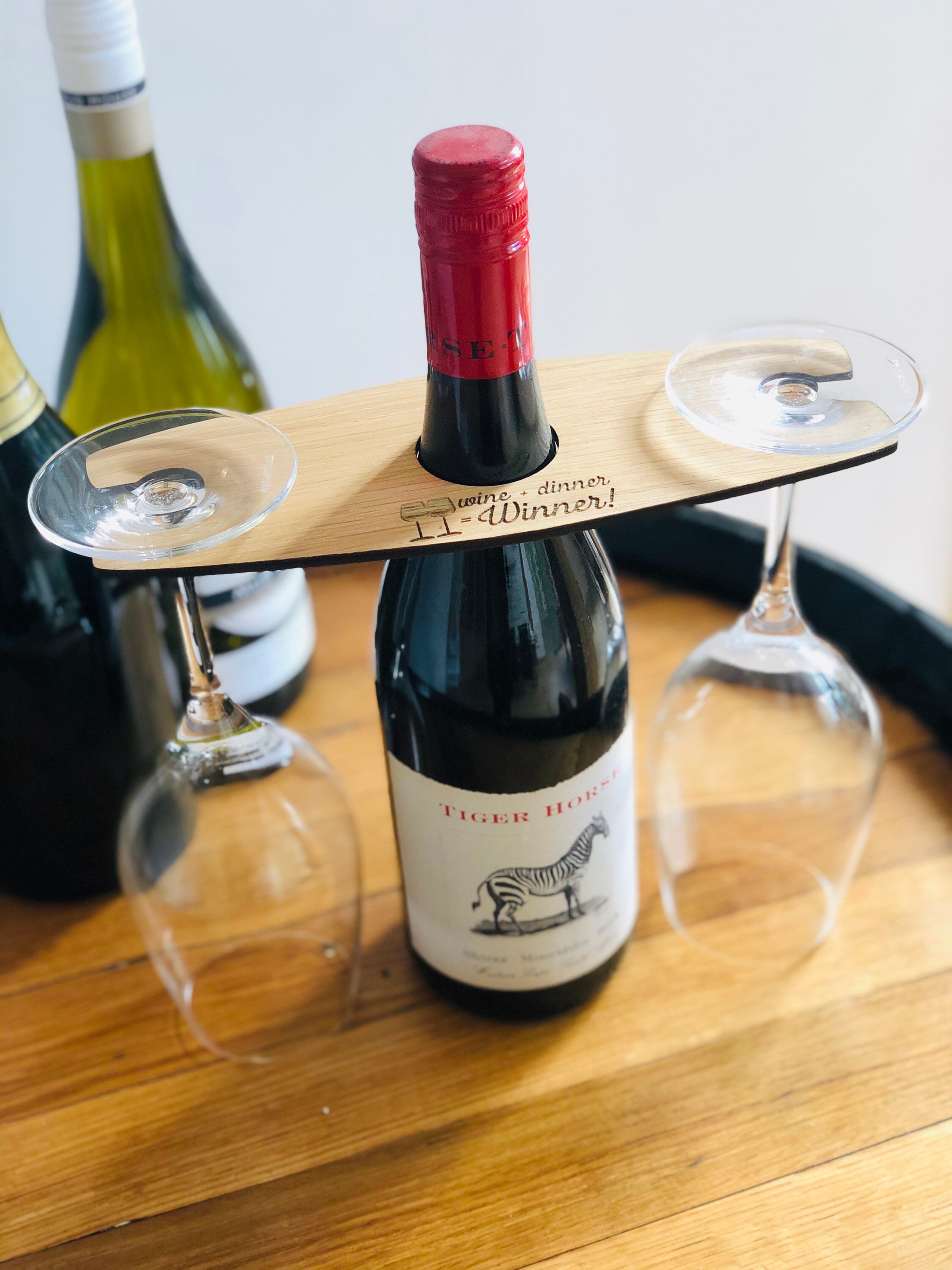 Wine Butler Wine Glass Carrier for 2 4 or 6 glasses Etsy