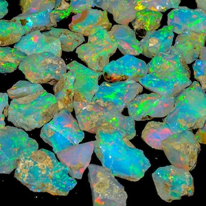 Lot brut d'opale sèche d'éthiopie Welo de qualité AAA, convient à la coupe et à la fabrication de bijoux, opale sèche, pierre précieuse naturelle brute, opale, L-725