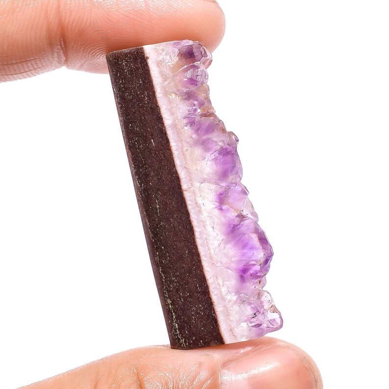 Fabulous Top Grade Quality 100/% Natural Amethyst Fancy Shape Clocter Loose Gemstone For Making Jewelry 35.5 Ct 39X13X6 mm J-4674