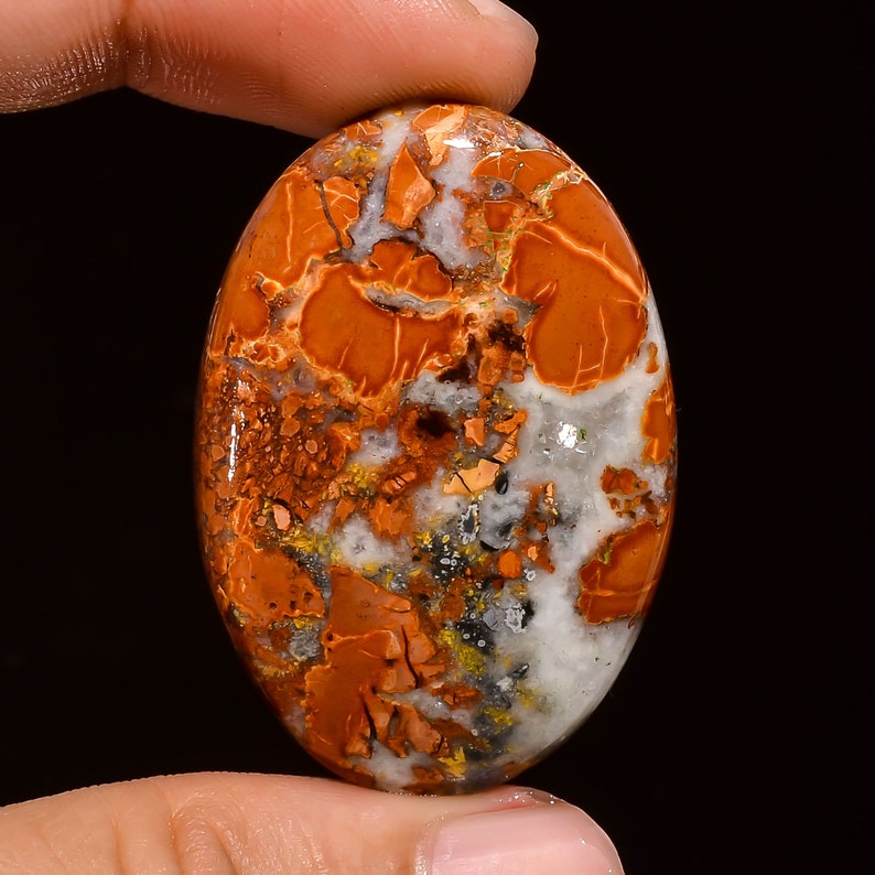 Incredible Top Grade Quality 100/% Natural Maligano Jasper Oval Shape Cabochon Loose Gemstone For Making Jewelry 56 Ct 41X28X5 mm J-3389