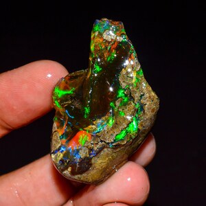 Opal Rough, Natural Ethiopian Fire Opal Rough, Welo Fire Oil Opal Raw, Opal Flashy Fire Specimens Opal, Crystal Opal Raw 66.50 Ct L-1062