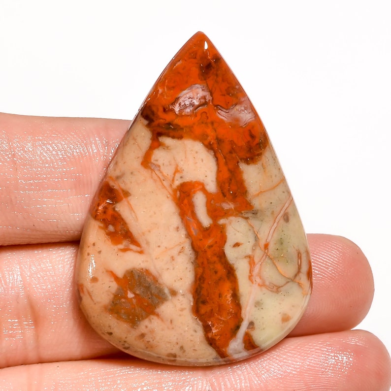 J-1935 Fabulous Red Fancy Zebra Jasper Cabochon For Jewelry Making Gemstone Immaculate Red Fancy Zebra Jasper Cabochon Loose Gemstone