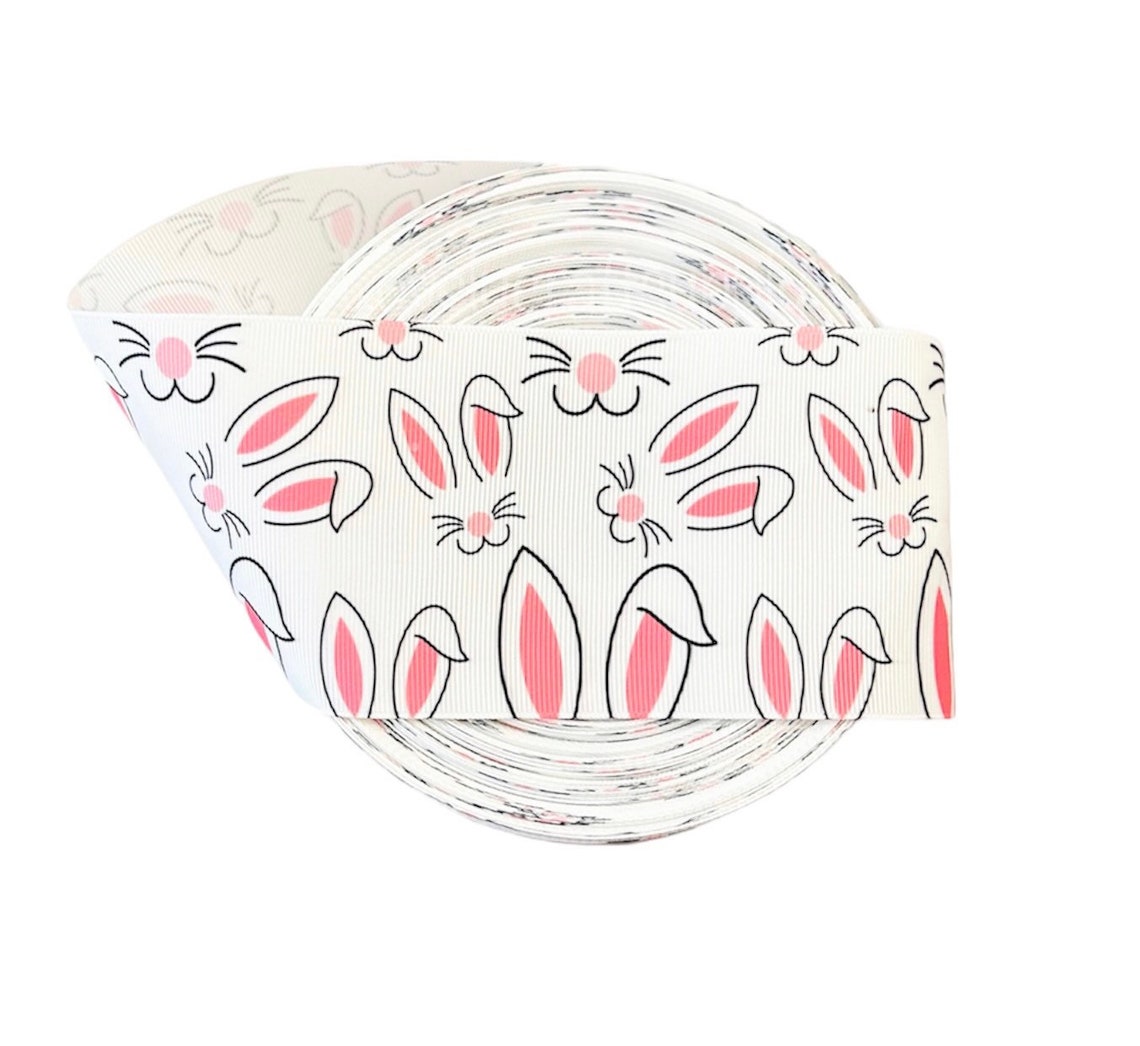 Easter, Bunny Ribbon, Hoppy Bunny Ribbon, Happy Bunny Printed Ribbon ...