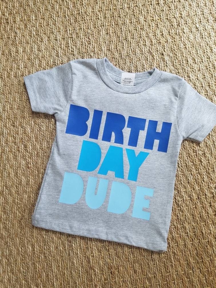 Birthday Dude/ Blue Ombre Boys Birthday Shirt / Toddler Shirt - Etsy