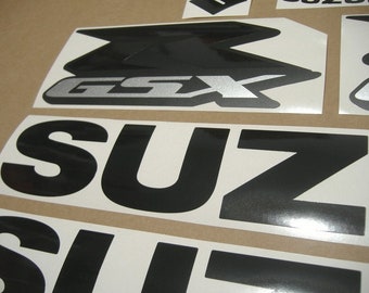 Suzuki GLOSS BLACK Decals 750 Stickers 600 Gsxr 1000 Sv 650 250 - Foto 8