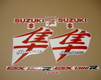 Adesivo Serbatoio Moto 3D Rilievo – Sticker Protettivo Per Suzuki Hayabusa GSX1300R – Emblema Refrattario Effetto Gel Lucido – Colore Rosso