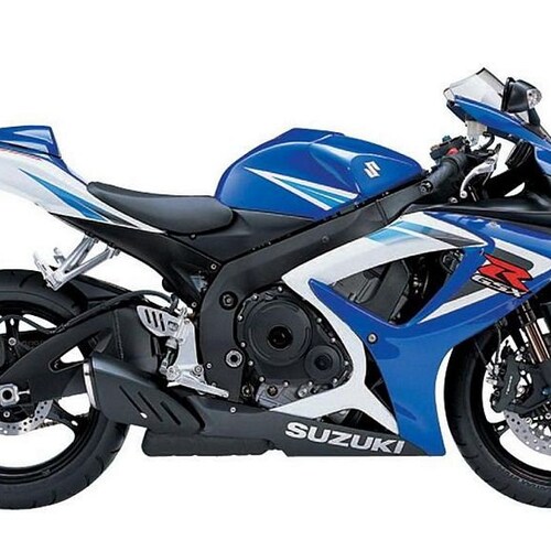 Suzuki GSX-R shops 750 2006 white blue version replacement decals stickers reproduction graphics adhesivos pegatinas aufkleber logo emblems labels