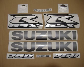 Ensemble complet d'autocollants de remplacement pour Suzuki GSX-R 750 2008 Kit d'autocollants de restauration complet reproduction des emblèmes graphiques k9 K8 motif logo
