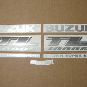 Suzuki TL 1000S 2001 full aftermarket decals stickers kit reproduction graphics set replica restoration replacement aufkleber Super Sport