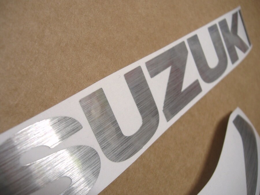Suzuki Hayabusa 2021-onwards Custom Brushed Aluminium Color Decals Set ...
