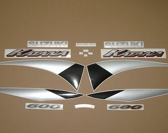 Suzuki GSX 600f Katana 2000 complete replacement decals stickers reproduction graphics restoration replica logo full set kit k2 aftermarket