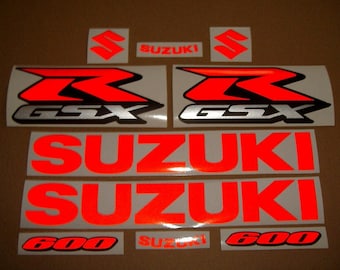 Suzuki GSX-R 600 / 750 / 1000 reflective red customized replacement decals set custom stickers kit graphics light emblems 2005 gsxr gixxer