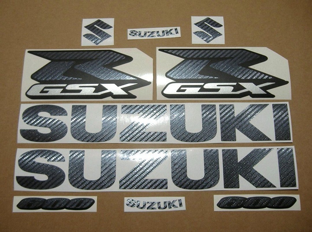 Suzuki GSX-R 600 /750 /1000 Carbon Fiber Customized Replacement Decals Set  Stickers Kit Graphics Autocollants Adesivi Adhesives K3 K6 L4 