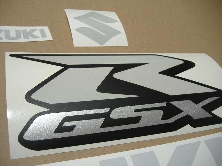Suzuki GSX-R 600 /750 /1000 Reflective White Custom Replacement Decals ...