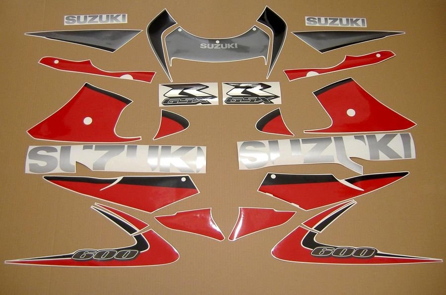 Suzuki GSX-R 600 SRAD 2000 complete replacement decals set stickers reproduction graphics restoration aufkleber adhesives adesivi labels