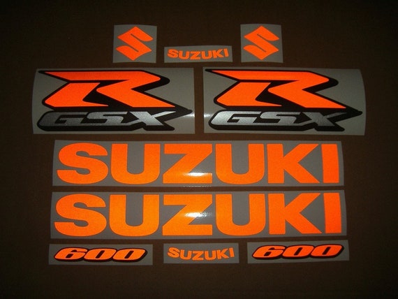 Buy Suzuki GSXR 600 /750 /1000 Custom Reflective Orange Replacement Decals  Stickers Graphics Adhesives Pegatinas Aufkleber Emblems 2005 K6 K7 K8  Online in India 
