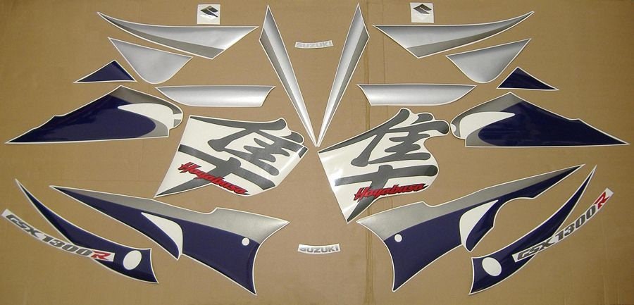 Suzuki GSX 1300R Hayabusa 2005 full replacement decals set replica stickers kit reproduction graphics restoration adhesivos logo aufkleber