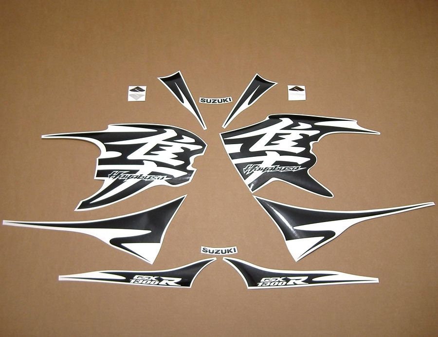 Urban Camo Decals For Suzuki Hayabusa GSXR1300 – Black & White – Factory EFX