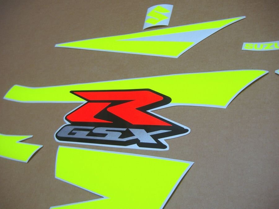Fluorescent Neon DayGlo Yellow Wheel Rim Stripes Decals For GSXR 600 - CGD Graphics