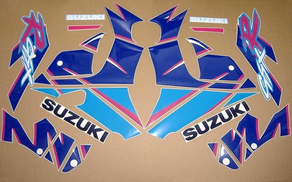 Kit 2 Stickers SUZUKI + 5 Logos GSXR / GSX-R RR /898 - Décalcomanies Moto, Neuf