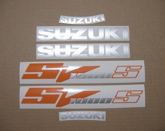 Suzuki sv 1000 s 2004-2007 kit complet de décalcomanies autocollants reproduction ensemble graphique réplique restauration remplacement adhésifs sv k3 k4 k5 k6 k7 k8