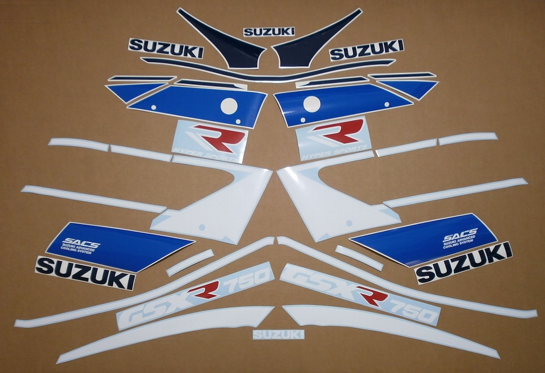 Suzuki GSXR 750 L 1990-1991 Complete Replacement Decals Set Replica ...