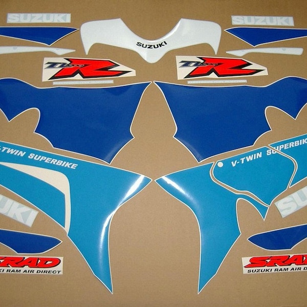 Suzuki TL1000R 1998 1999 kit complet de décalcomanies après-vente ensemble de graphismes de reproduction réplique restauration adhésifs de remplacement SRAD