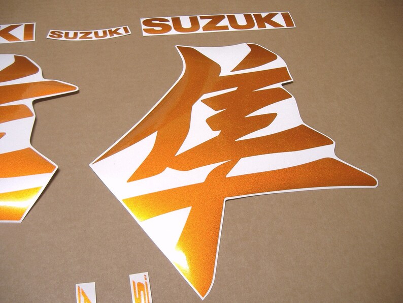 Suzuki Hayabusa 2021 - Onwards Custom Pearl Orange Color Decals Set ...