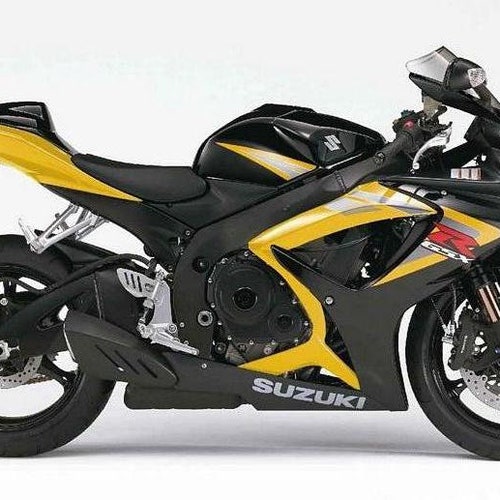 Suzuki GSX-R 750 2006 black yellow version replacement shops decals stickers reproduction graphics adhesivos pegatinas aufkleber autocollants logo