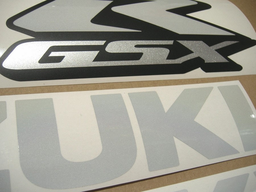 Suzuki GSX-R 600 /750 /1000 Reflective White Custom Replacement Decals ...