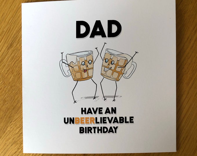 Personalised Beer Birthday Greetings Card