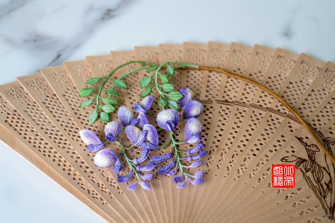 Crochet Wisteria Flower Etsy