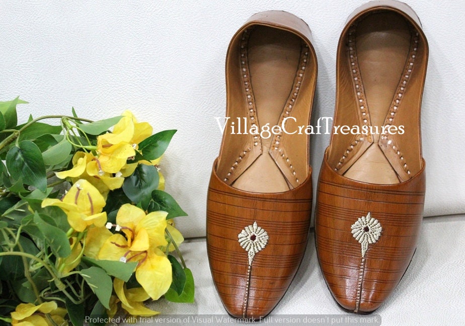 Jutti for Men's Mens Brown Mojari Indian Shoes Handmade - Etsy