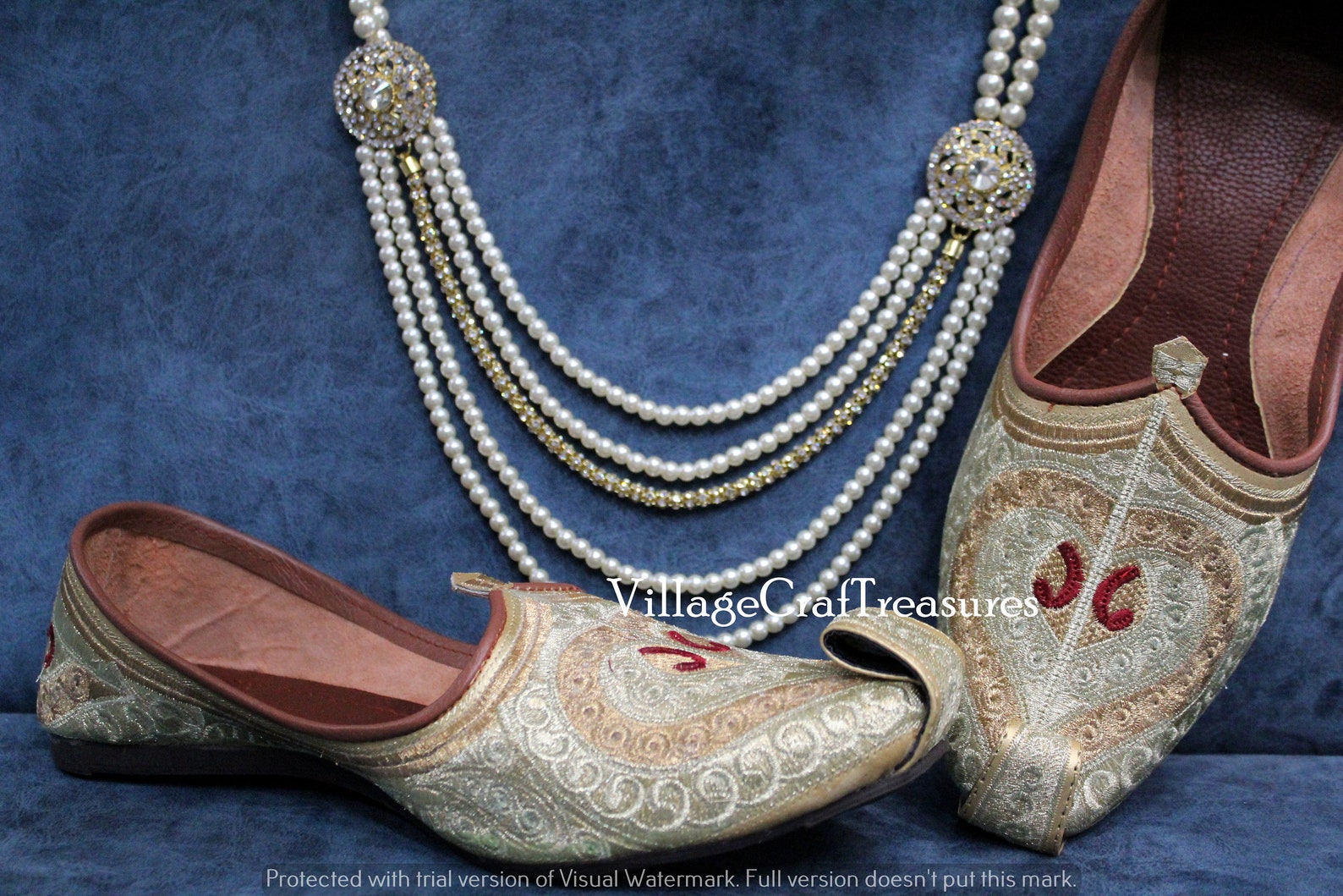 Gold Khussa Punjabi Jutti for Men Mojari Shoes for Men Khussa Etsy