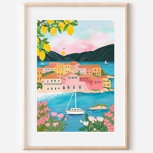 Lámina de Cefalonia, Grecia, Lámina de Cefalonia, Regalo de viaje, Póster de viaje, Lámina de Europa, Islas Griegas, Inauguración de una casa, Regalo de compromiso