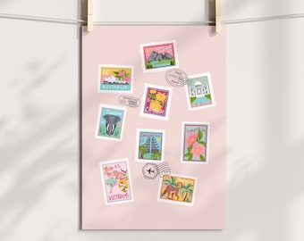 Estampado de viaje personalizado: Arte de aventura personalizado