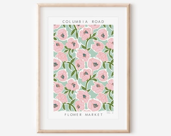 Columbia Road Flower Market Print: Abstract Floral Art