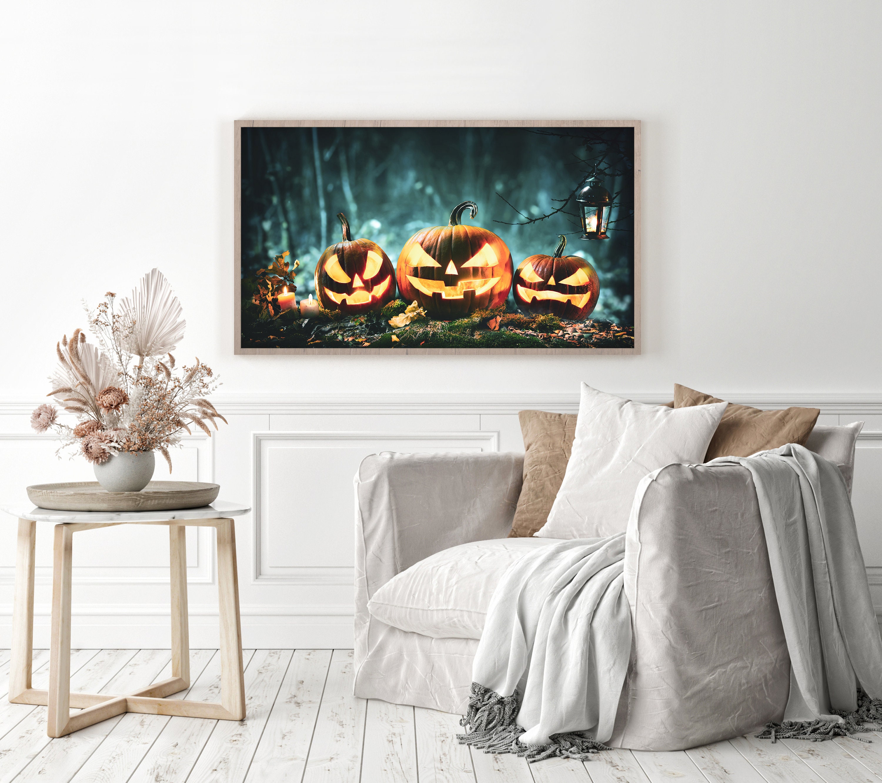 Samsung Frame TV Art Halloween Jack O Lanterns 4k Autumn Fall Etsy