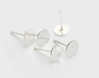 BEADNOVA Sterling Silver Earring Backs Soft Clear Silicone Secure Earring Backings for Droopy Ear Safety Pierced Earring Back for Posts Large Earing Backs Lifters Replacements Hypoallergenic 6pcs