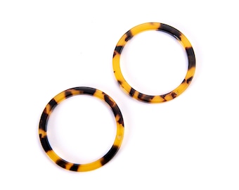 10pcs 38MM Round Cellulose Acetatic Circle Pendant Geometric Resin Pendants ColorfulJewelry Charm Diy Jewelry Accessories Craft Supplies