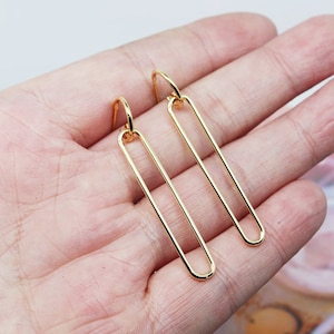 6PCS Real Gold Plated Chain Earrings, Ear Stud, Chain Post Earrings,Earring Kit Findings for Jewelry Making Supplies, Minimalist
