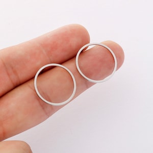 10pcs Platinum Circle Earrings, Round Circle Stud Earrings, Minimalist Geometry Earrings,Jewelry accessories,Nickel Free
