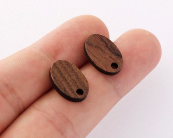 10pcs Oval Wood Earrings, Wood Stud Earrings,Ear Wire, Earrings Post,Wood Jewelry Accessories, Diy Material, Craft Supplies
