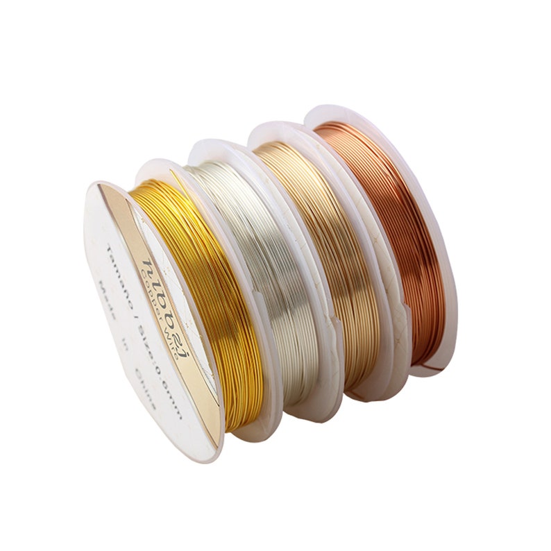 1 roll Gold plated brass wire,28 26 24 22 20 18 Gauge Crochet Wire for Jewelry Making
