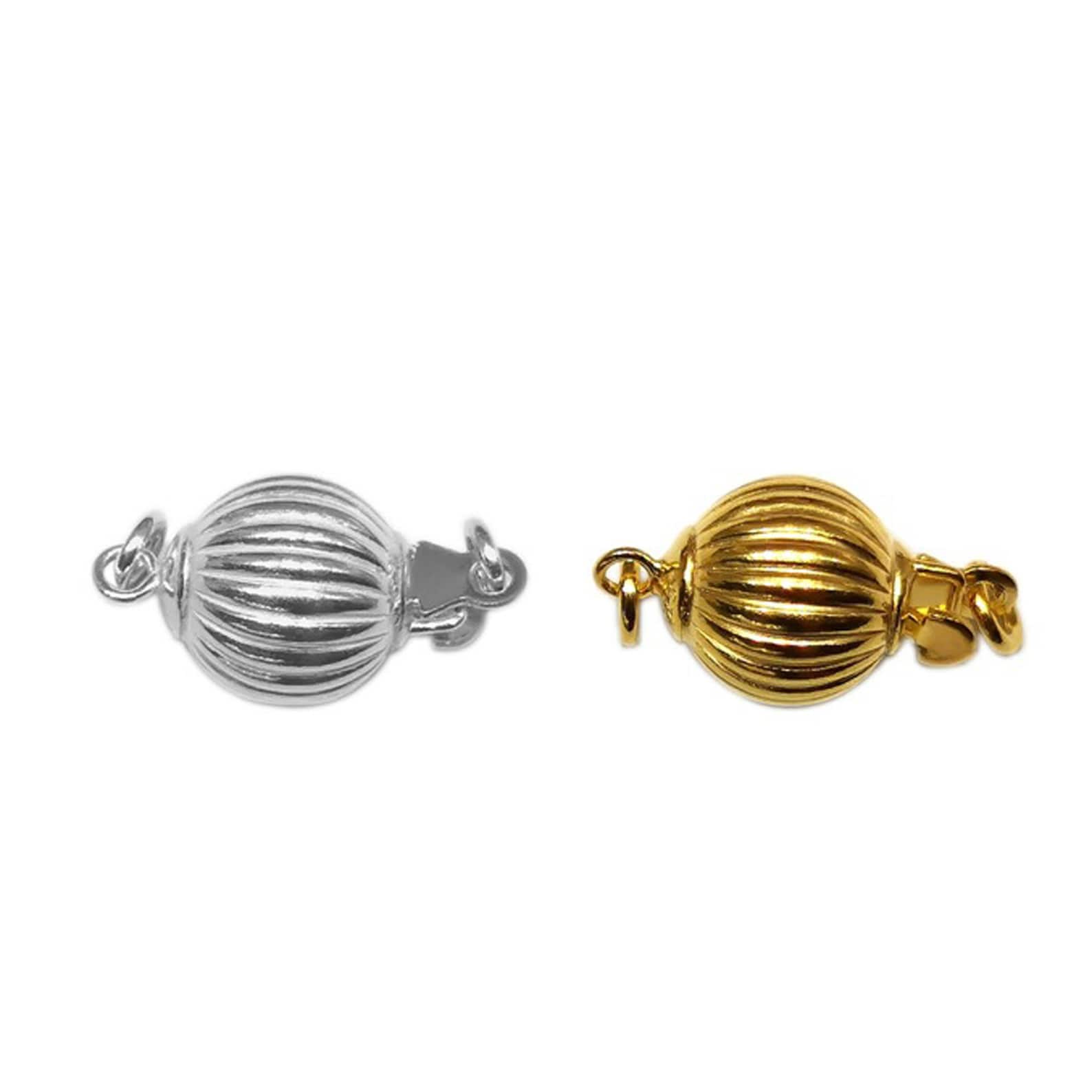 4pcs 925 Sterling Silver Round Ball Clasp Pearl Etsy
